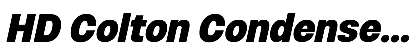 HD Colton Condensed Extrabold Italic